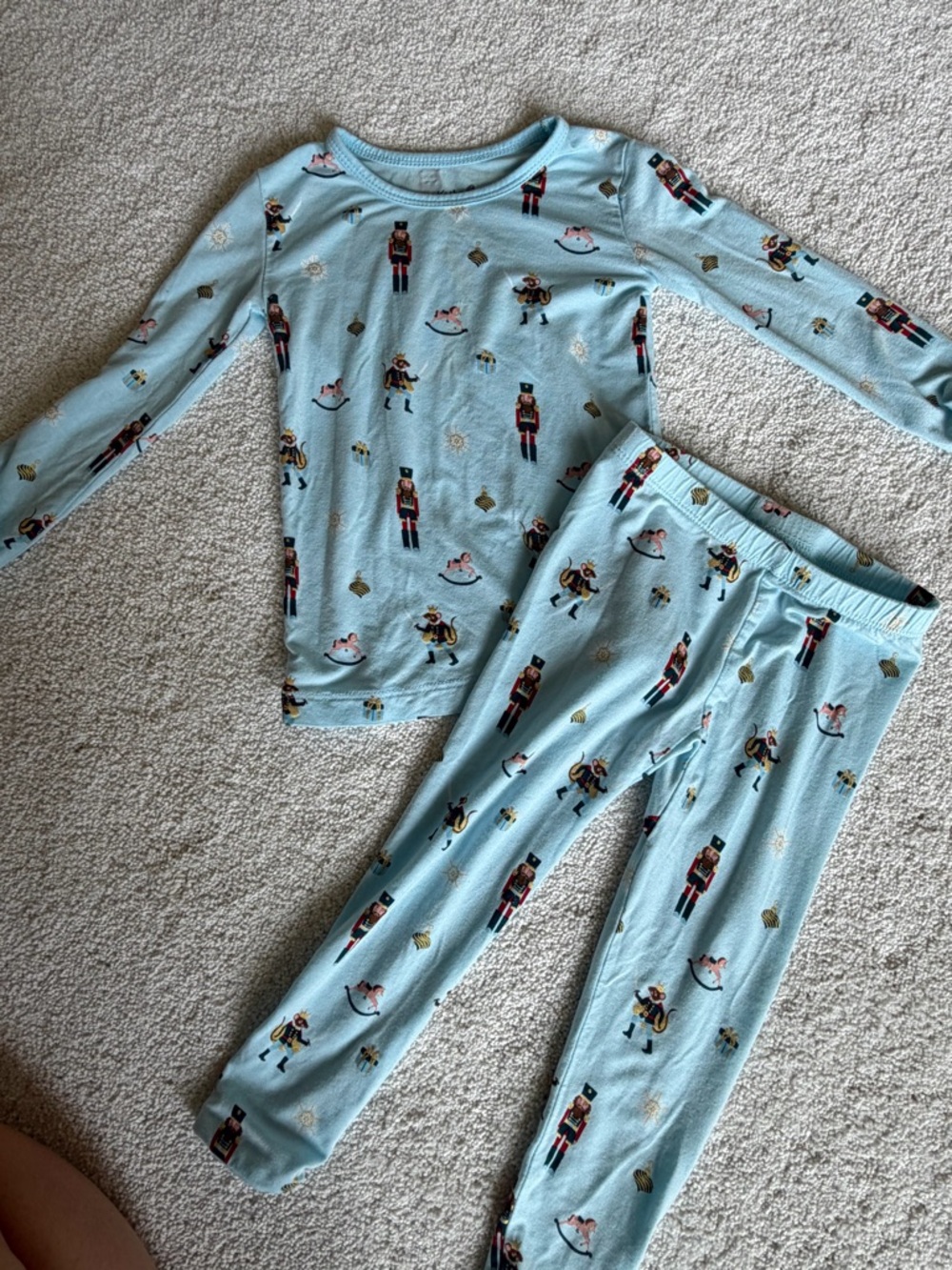 KTYE Blue Nutcracker Print Kids Pajama Set